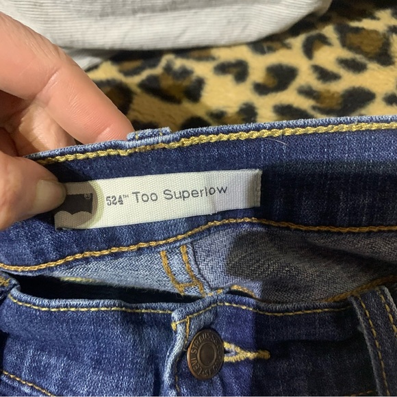 Levi’s 524 Blue Denim Too Super Low Boot Cut Jeans Womens Size 30 x 32 - Picture 8 of 11